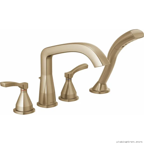 Delta Champagne Bronze Roman Tub Faucet with Hand Shower T4776-CZ