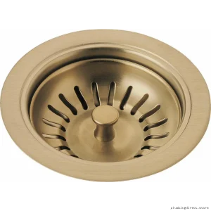 Delta Champagne Bronze 72010-CZ Kitchen Sink Drain Flange with Strainer Set