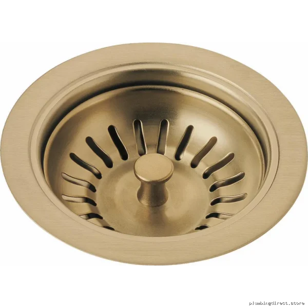Delta Champagne Bronze 72010-CZ Kitchen Sink Drain Flange with Strainer Set