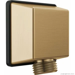 Delta Champagne Bronze Square Wall Elbow for Hand Shower Lumicoat Finish