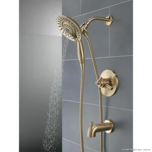 Delta Champagne Bronze Tub Shower Trim with In2Ition 17 Series Monitor