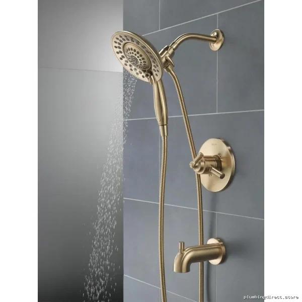 Delta Champagne Bronze Tub Shower Trim with In2Ition 17 Series Monitor