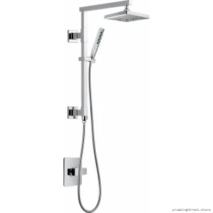 Delta Chrome 18-Inch Modern Shower Column Kit with Angular Trim DF-KIT22
