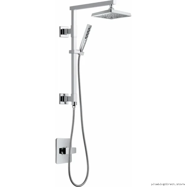 Delta Chrome 18-Inch Modern Shower Column Kit with Angular Trim DF-KIT22