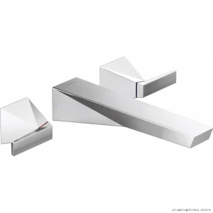 Delta Lumicoat Chrome 2-Handle Wall Mount Bathroom Faucet T3543LF
