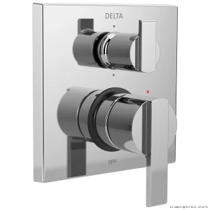 Modern Angular Monitor 14 Series Valve Trim with 6-Setting Diverter - Chrome T24967 Delta