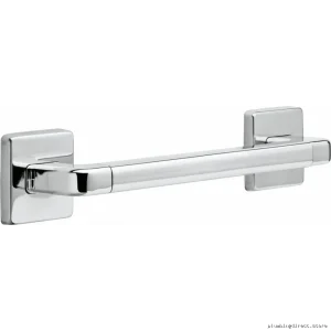 Delta Chrome ADA Grab Bar - Modern 12-Inch Angled Bathroom Safety Rail