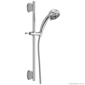 Delta Chrome Adjustable Hand Shower with Slide Bar & Multi-Spray Modes