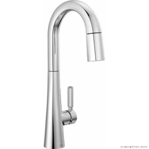 Monrovia Lumicoat Chrome Bar/Prep Faucet w/ Pulldown Spray - 9991-PR-DST Delta