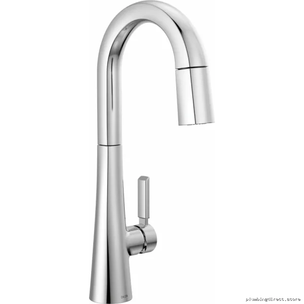 Monrovia Lumicoat Chrome Bar/Prep Faucet w/ Pulldown Spray - 9991-PR-DST Delta
