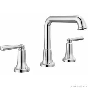 Saylor Widespread Bathroom Faucet Set - Delta Chrome Finish 3536-MPU-DST High-Flow Durable Faucets Easy Install