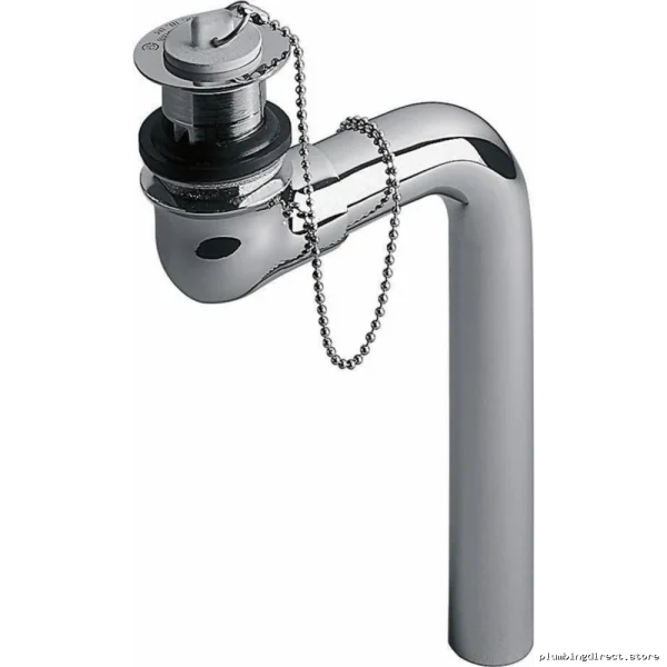 Delta Chrome Bathroom Sink Drain with Overflow - Plug & Chain Offset Design