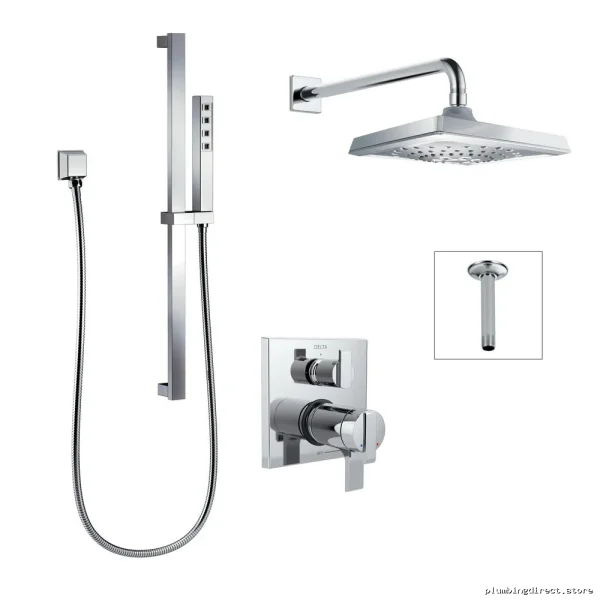 Delta 17T Chrome Diverter Shower Combo with Integrated Valve Kit