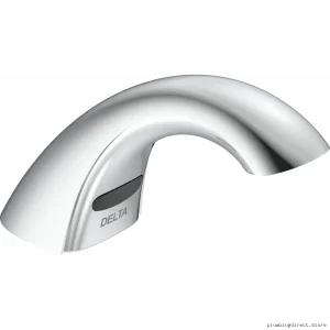 Delta Chrome Electronic Bathroom Faucet with Single Hole Battery Operation