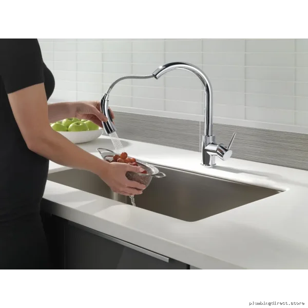 Delta Chrome Pull-Down Kitchen Faucet 1.0 GPM Water-Saving Sprayer 976LF - Image 3