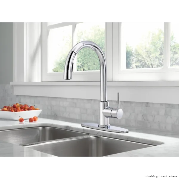 Delta Chrome Pull-Down Kitchen Faucet 1.5 GPM Low Flow Sprayer 976LF-1.5 - Image 3