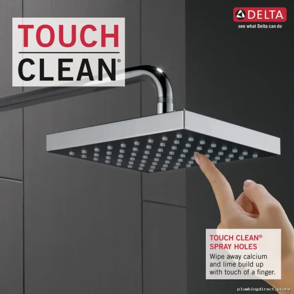 Delta Chrome Rain Shower Head - Single Setting Luxury Spray - Image 4