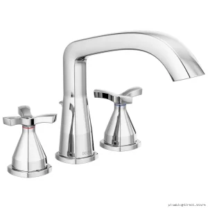 Delta Chrome Roman Tub Faucet Trim Kit - Modern Design T27766