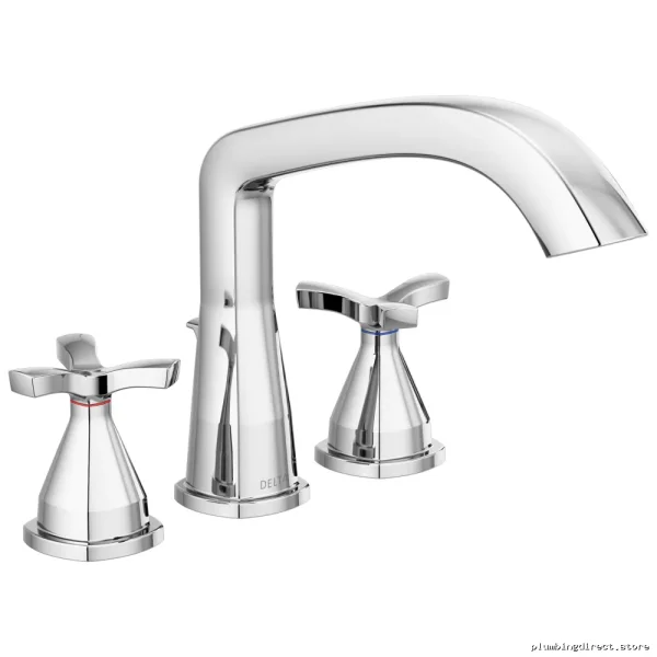 Delta Chrome Roman Tub Faucet Trim Kit - Modern Design T27766