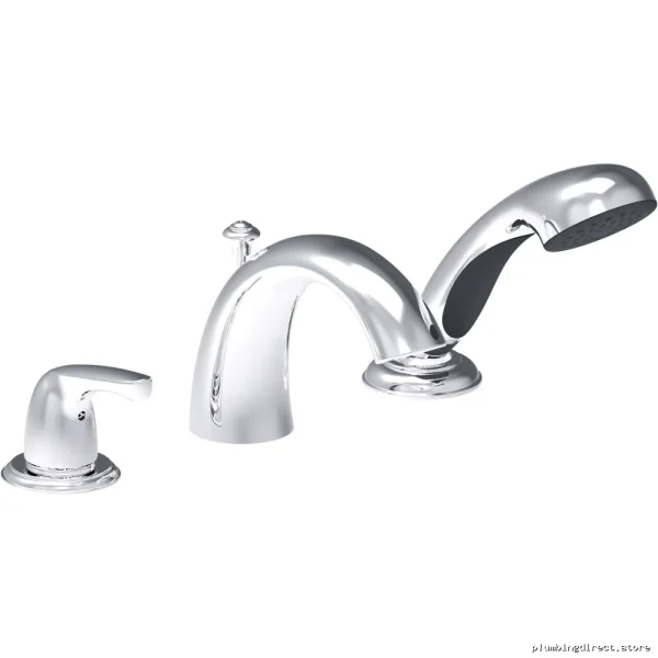 Delta Chrome Classic Roman Tub Faucet Set with Handheld Shower T3716-H20