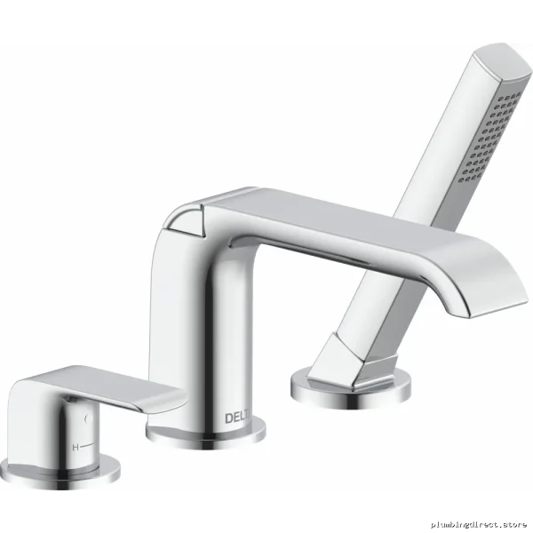 Delta Chrome Roman Tub Faucet with Hand Shower Kit T3763