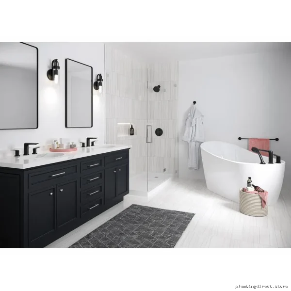 Delta T3771 Chrome Roman Tub Faucet Trim Set with Handheld Shower - Image 2