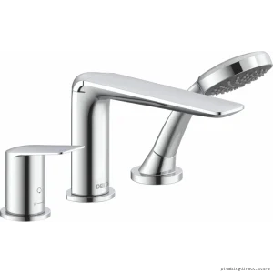 Delta T3771 Chrome Roman Tub Faucet Trim Set with Handheld Shower