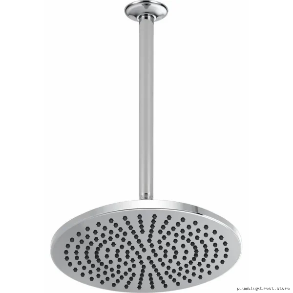 Delta Chrome Ceiling-Mounted Shower Arm + Flange - Image 2