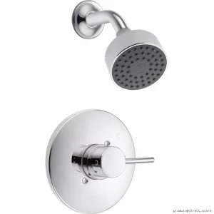 Delta Chrome Shower Faucet Trim - Modern Cylindrical Monitor 14 Project Pack