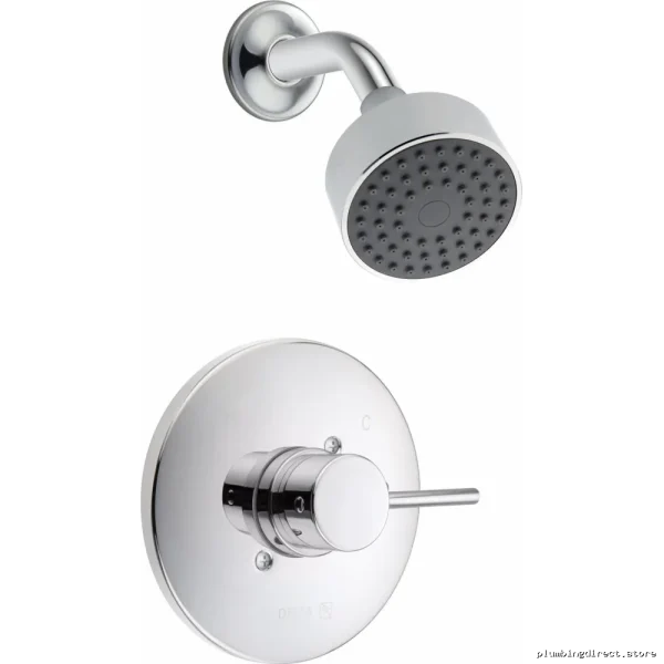 Delta Chrome Shower Faucet Trim - Modern Cylindrical Monitor 14 Project Pack