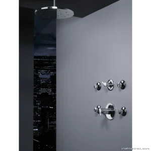 Delta Chrome Shower Head with H2Okinetic Massage Tech HydraChoice