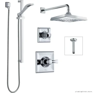 Delta ChromeshowerKit w/Stop Valves DrydenshowerMonitor-Series
