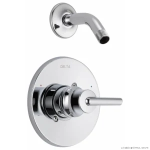 Delta Chrome Shower Faucet Trim Kit - Modern Cylindrical Design Without Showerhead
