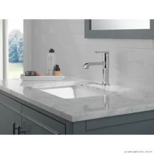 Delta Lumicoat Chrome Single Hole Bathroom Faucet 589-PR-DST