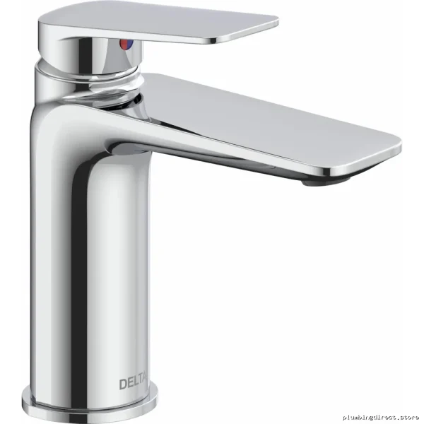 Delta Single Hole Bathroom Faucet - Chrome Finish, 1 GPM Low-Flow Faucet with Pop-Up Compatible Design