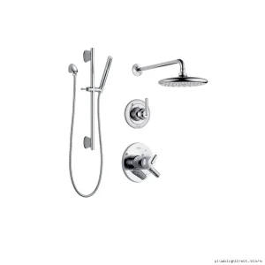 Delta Chrome Trinsic Monitor 17 Series Shower System with Stops