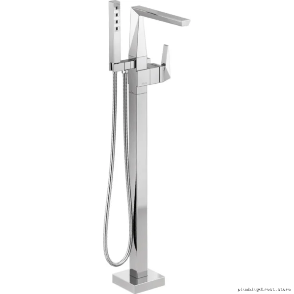 Delta Chrome Tub Filler with Hand Shower Floor Mount Trim T4743-FL