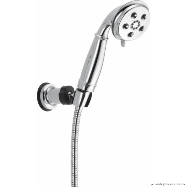 Delta Chrome Wall Mount Hand Shower with 3 H2Okinetic Spray Settings - Image 3