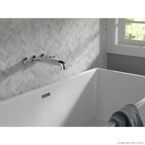 Delta Chrome Wall Mount Tub Filler Trim - T5759-WL Trinsic Collection