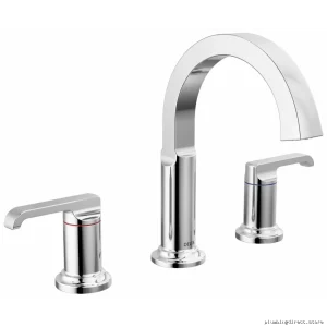 Delta Lumicoat Chrome Widespread Bathroom Faucet 35588-PR-DST