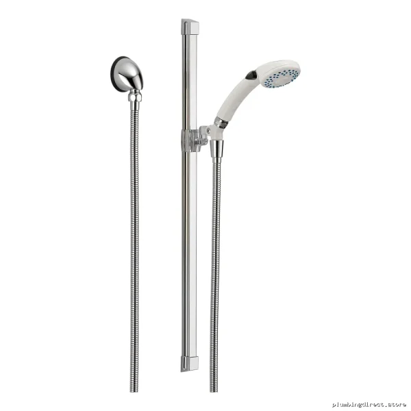 Delta Chrome/White 51551-WHBDS 2-Setting Handheld Shower with Adjustable Slide Bar