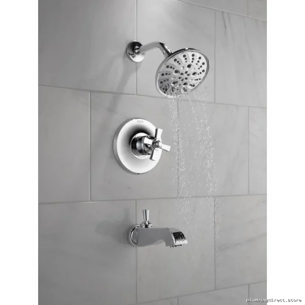 Dorval Single Cross Faucet Handle Compatible with 14S Series Faucets - Chrome H567 Delta - Image 2