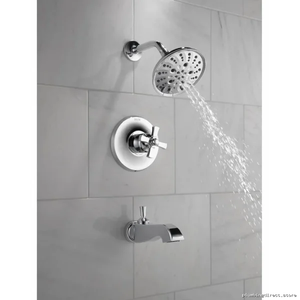 Dorval Single Cross Faucet Handle Compatible with 14S Series Faucets - Chrome H567 Delta - Image 4