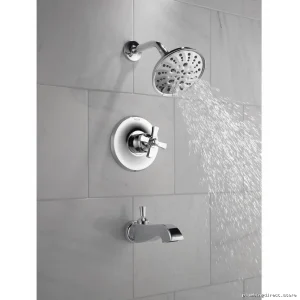 Dorval Single Cross Faucet Handle Compatible with 14S Series Faucets - Chrome H567 Delta