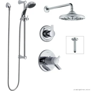Compel Chrome Temperature-Controlled Shower Kit with Stops – Delta