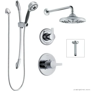Compel Monitor 14 Series Chrome Shower Valve Kit with Flow Stops - DF-KIT8-WS Delta