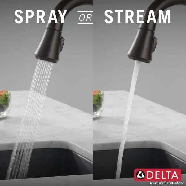 Delta Coranto 9979T-RB-DST Touch Bar Faucet - Venetian Bronze Pulldown Kitchen Sink Sprayer - Image 5