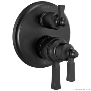 Delta Dorval 17T 6-Setting Shower Diverter Trim in Matte Black