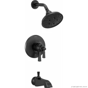 Delta Dorval 17T Series Matte Black Tub & Shower Trim - TempAssure Technology
