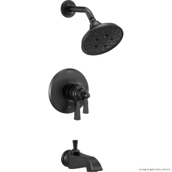 Delta Dorval 17T Series Matte Black Tub & Shower Trim - TempAssure Technology